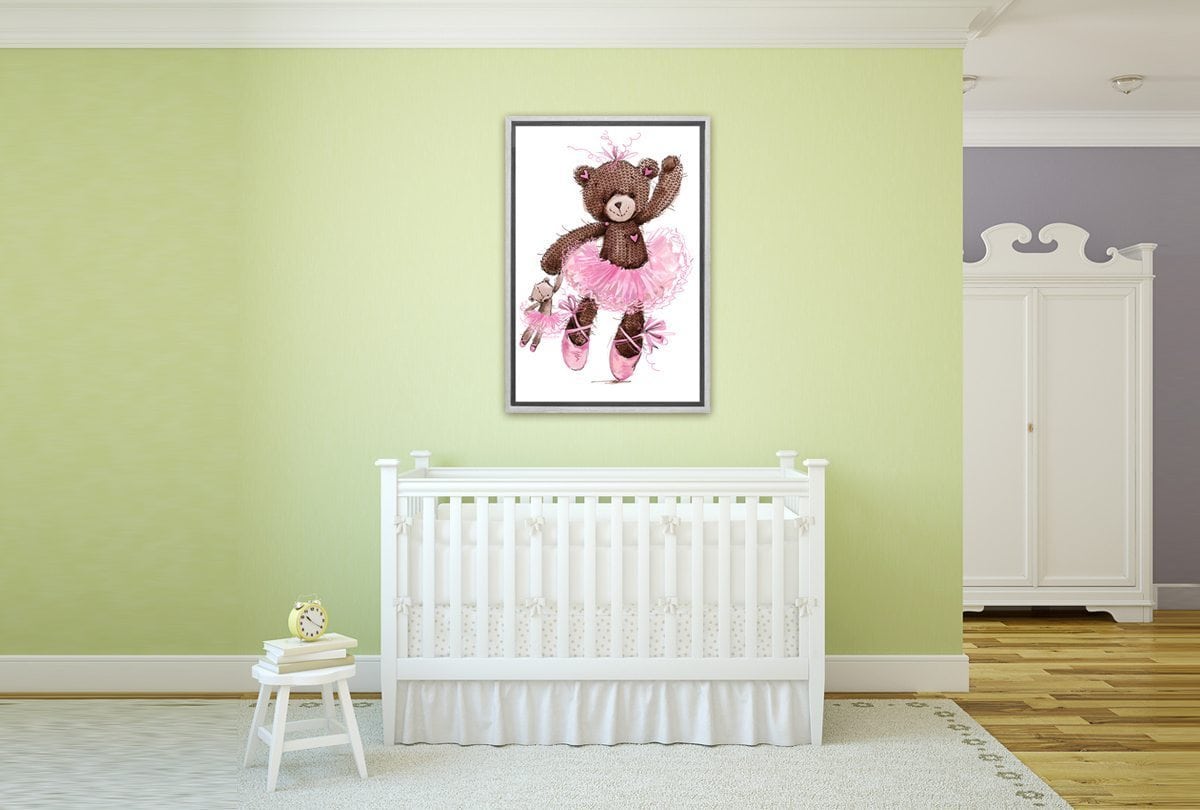 Ballet Bear & Baby Bear | Canvas Wall Art Print - Final Touch Decor