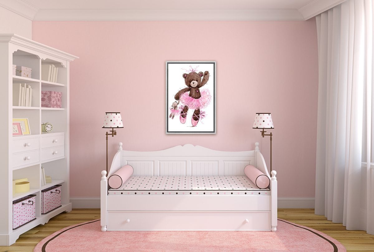 Ballet Bear & Baby Bear | Canvas Wall Art Print - Final Touch Decor