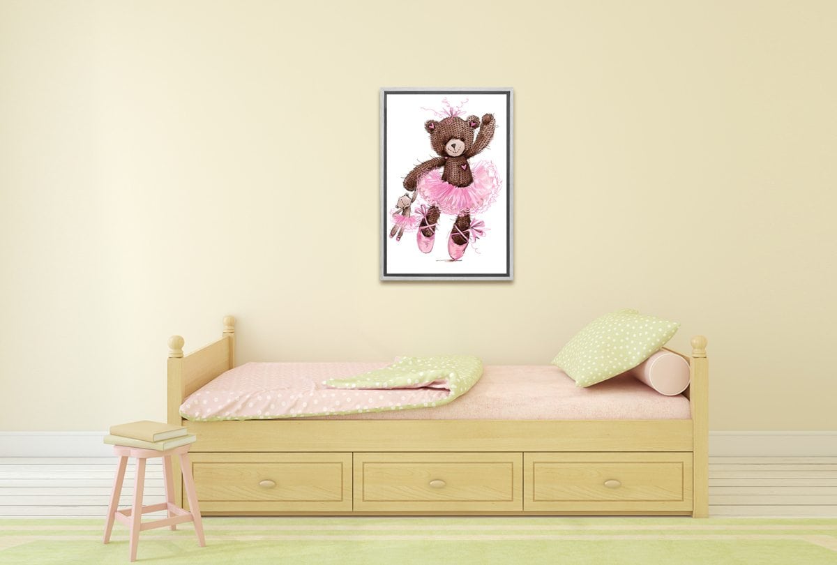 Ballet Bear & Baby Bear | Canvas Wall Art Print - Final Touch Decor