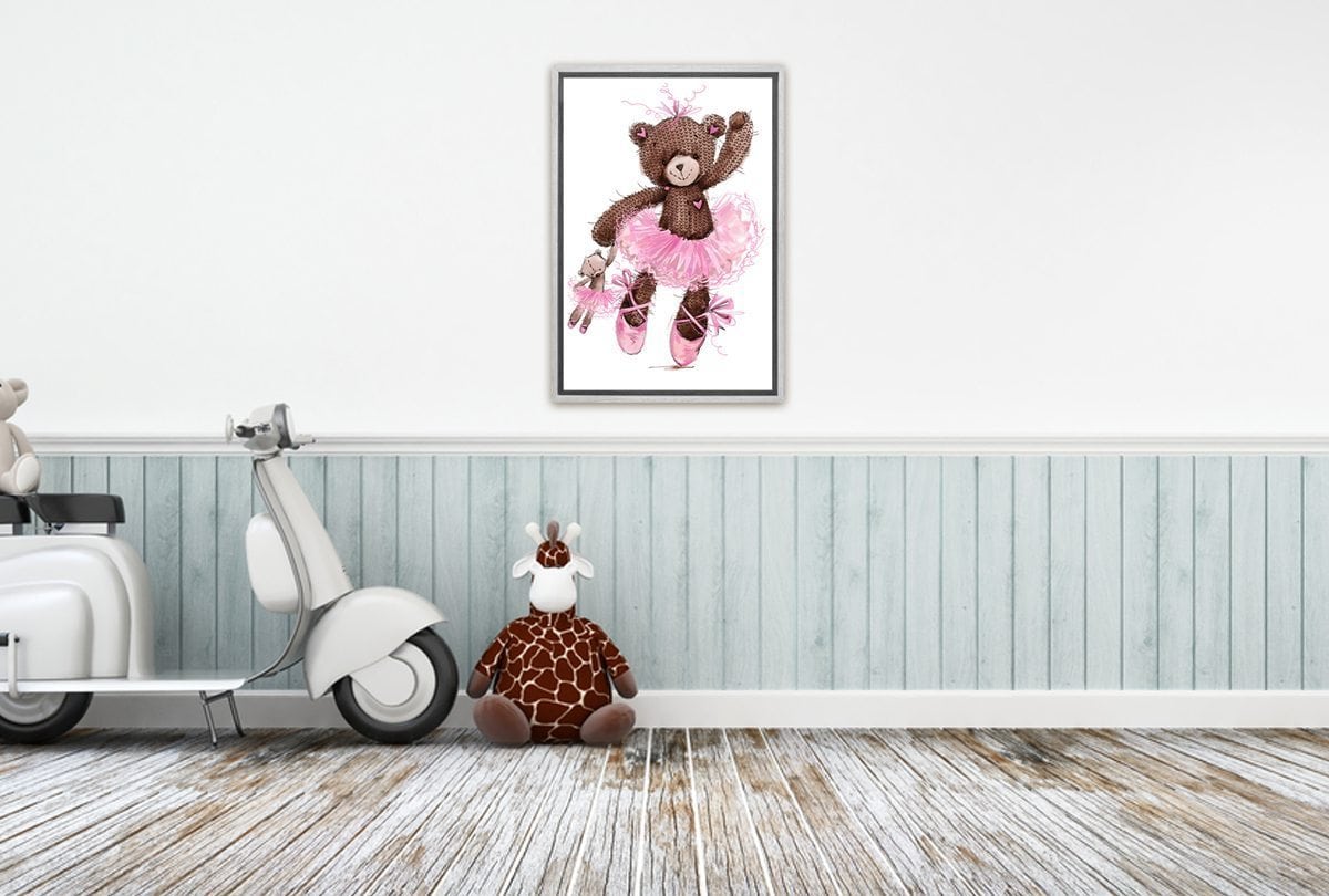 Ballet Bear & Baby Bear | Canvas Wall Art Print - Final Touch Decor