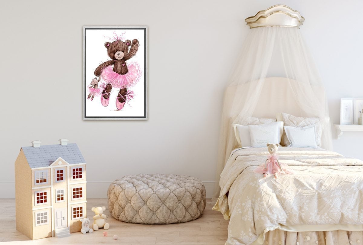 Ballet Bear & Baby Bear | Canvas Wall Art Print - Final Touch Decor