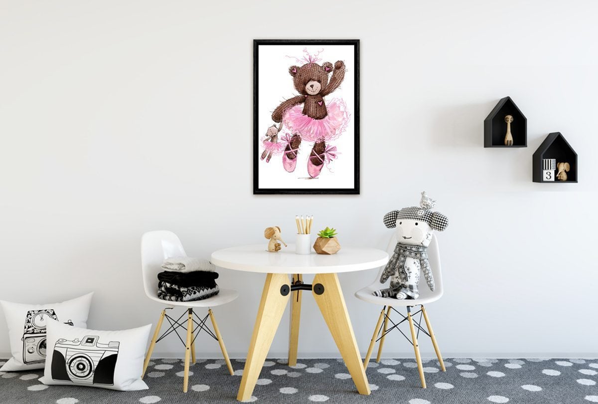 Ballet Bear & Baby Bear | Canvas Wall Art Print - Final Touch Decor
