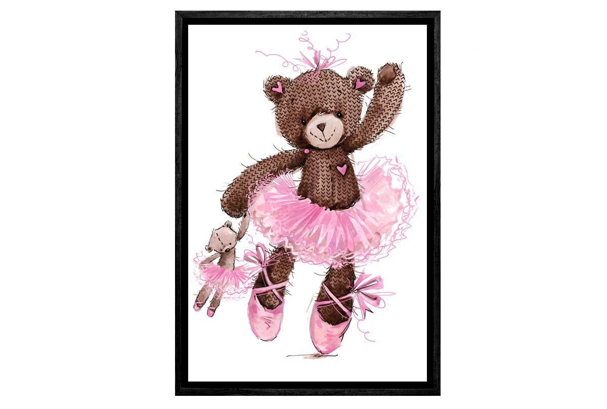 Ballet Bear & Baby Bear | Canvas Wall Art Print - Final Touch Decor