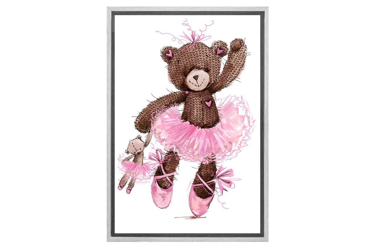 Ballet Bear & Baby Bear | Canvas Wall Art Print - Final Touch Decor