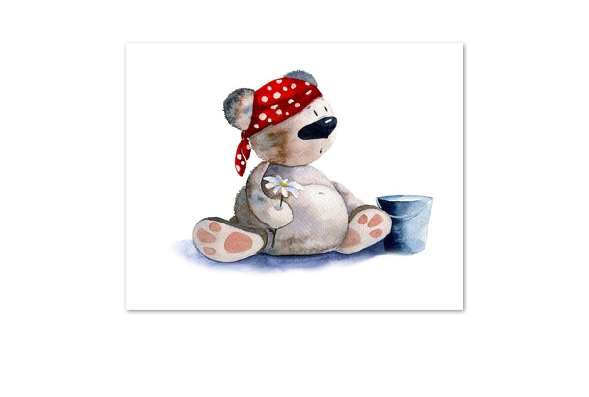 Tubby Toby Bear | Canvas Art Print - Final Touch Decor