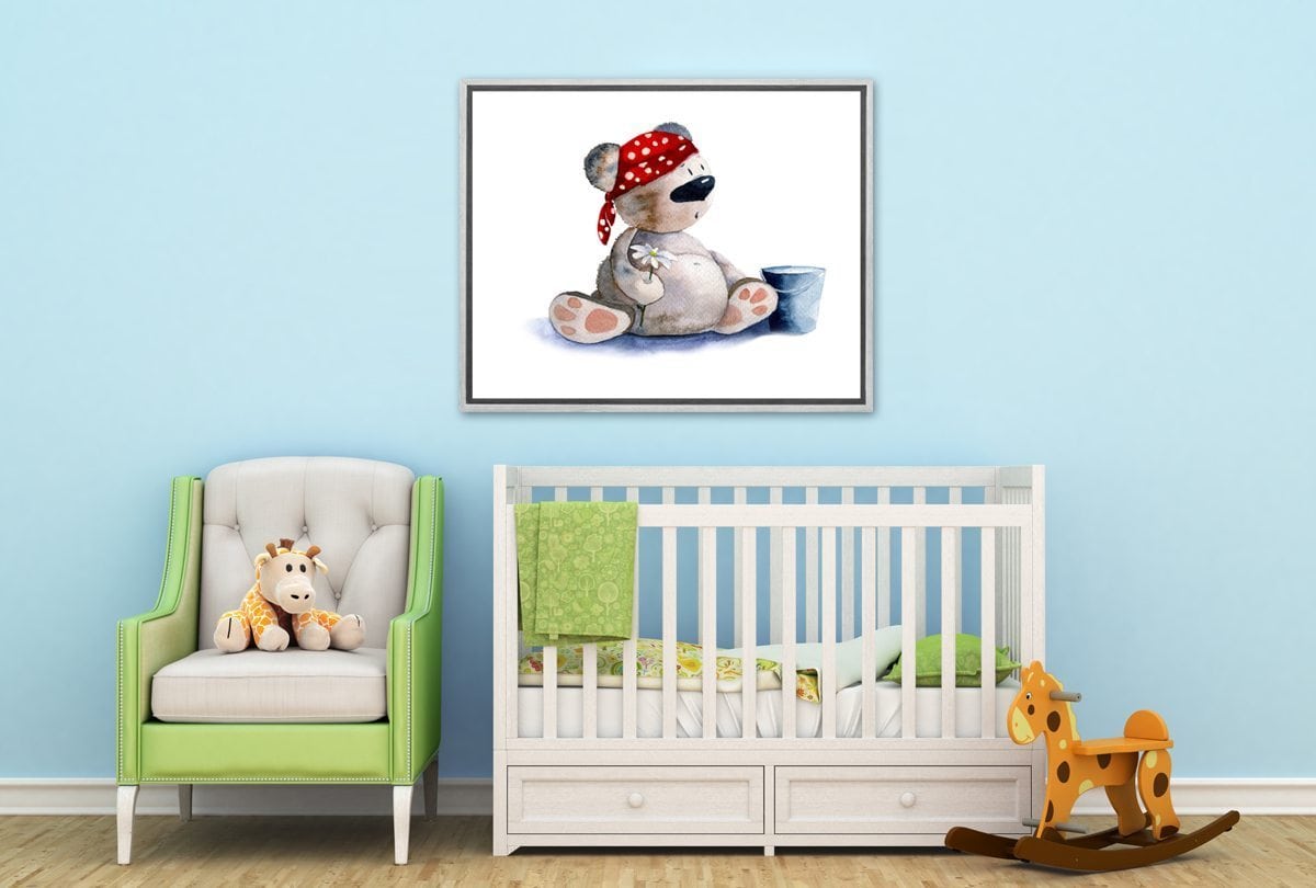 Tubby Toby Bear | Canvas Art Print - Final Touch Decor