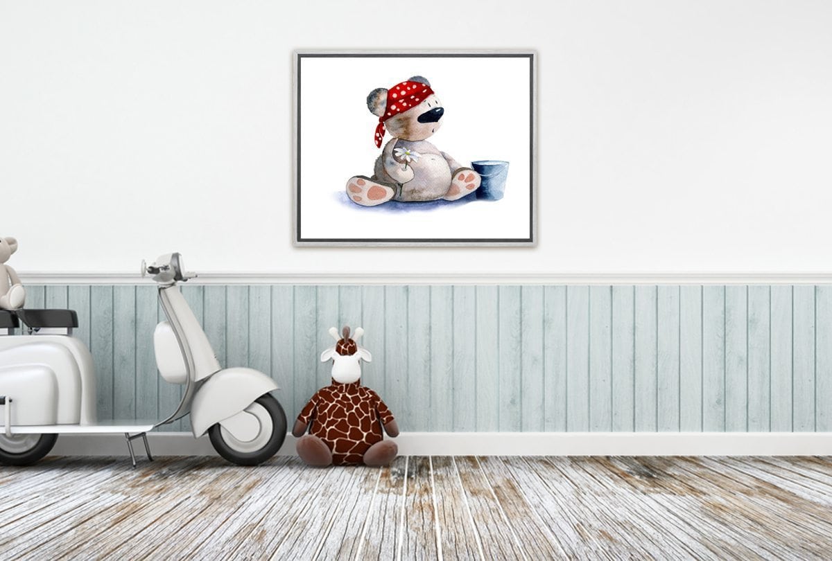 Tubby Toby Bear | Canvas Art Print - Final Touch Decor