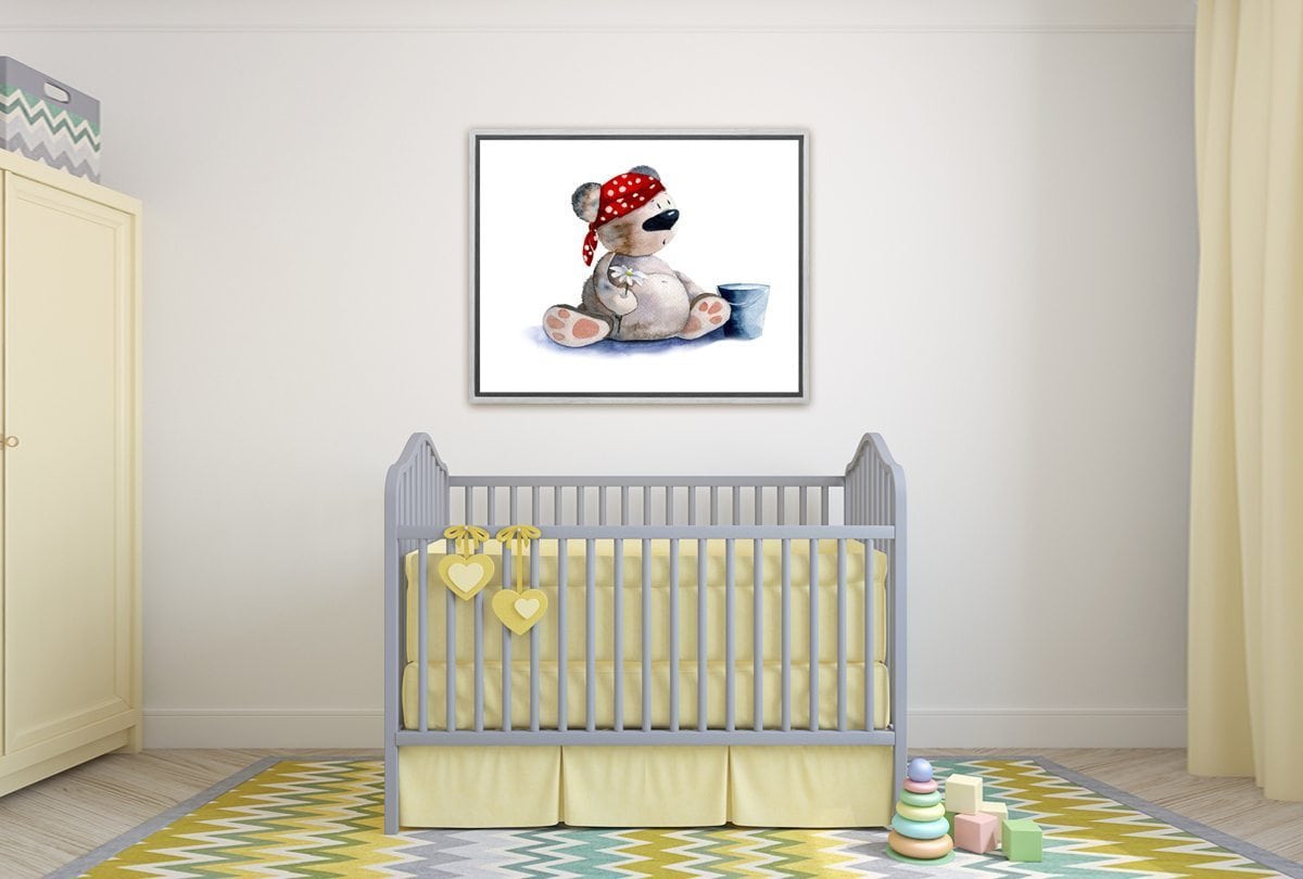 Tubby Toby Bear | Canvas Art Print - Final Touch Decor