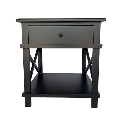 Hamptons black side table