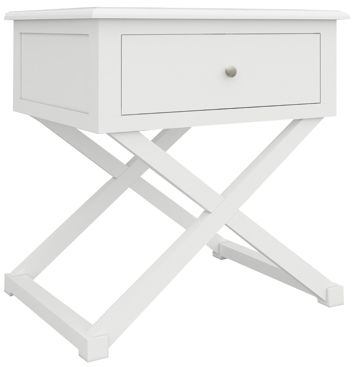 Hamptons white side table