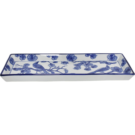 bird blossom ceramic tray 2