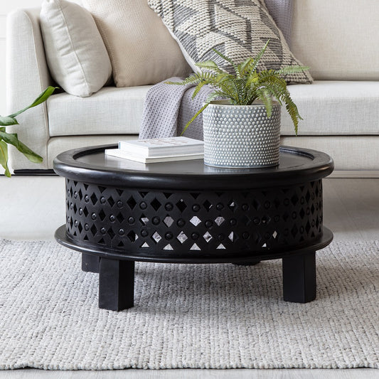 black mango wood coffee table