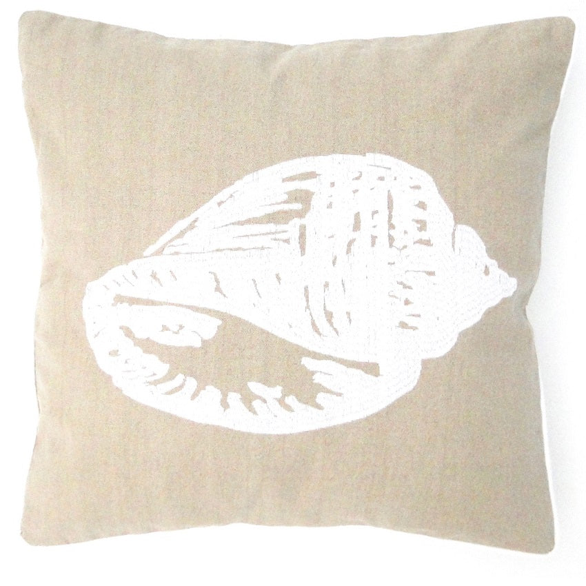 conch shell cushion natural