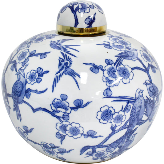 ginger jar bird blossom