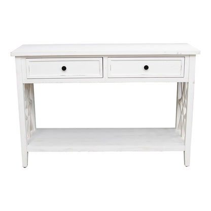 Hamptons 2 Drawer Console w-shelf - Final Touch Decor