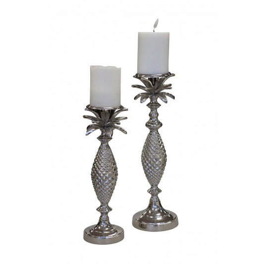 palm silver candlestick