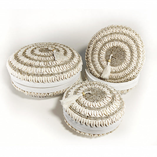shell beaded boxes
