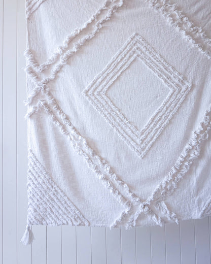 throw burleigh white 125x150cm