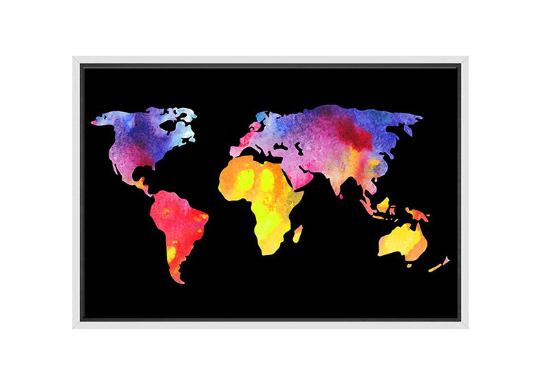 Abstract World Map | Canvas Wall Art Print - Final Touch Decor